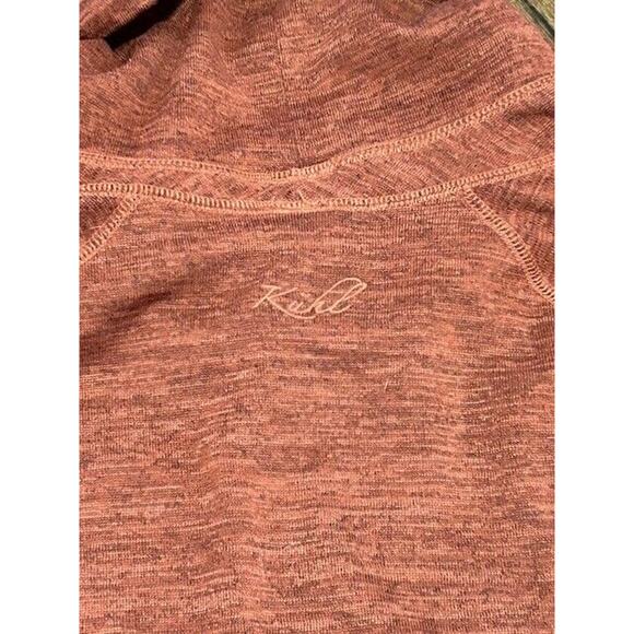 Kuhl Lea Pullover Sweatshirt Long Sleeves Cowl Neck Pockets Knit Orange Medium - Picture 10 of 11